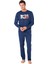 Erkek Uzun Kollu Bisiklet Yaka Pijama Takım 6096 1