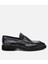 Masters 02AYH305260A100 Deri Siyah Erkek Kroko Desenli Loafer 13