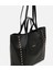 03CAH309190A100 KADIN Deri Siyah Zımba Detaylı Tote Çanta 15
