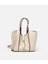 03CAH309420A400 KADIN Deri Ekru Kilit Detaylı Tote Çanta 13