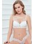 Balenli Desteksiz Dolgusuz Askıları Çıkabilen Yaka Detaylı Çıkabilen Yaka Aksesuarlı Dantelli Sütyen ve Slip Takım 2