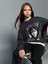 Lcw Kids Gri Bisiklet Yaka Wednesday Baskılı Kız Çocuk Sweatshirt 1
