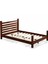 Elegans Ithal Çam Masif Ahşap Karyola Ceviz Renk 150X200 2