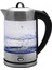 Cam Inox Bitki Çayı Makinesi ve Su Isıtıcı Kettle 2202,Led Işıklı, Yüksek Borosilikat Gövde Paslanmaz Çelik SUS304 1