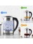 Cam Inox Bitki Çayı Makinesi ve Su Isıtıcı Kettle 2202,Led Işıklı, Yüksek Borosilikat Gövde Paslanmaz Çelik SUS304 2