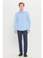 Pamuklu Tailored Slim Fit Dar Kesim Klasik Yaka Armürlü Cepli Gömlek 2