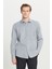 Pamuklu Tailored Slim Fit Dar Kesim Klasik Yaka Armürlü Cepli Gömlek 3
