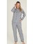 4007 Kadın Uzun Kol Çizgili Gaffuriye Pijama Takımı 1
