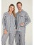4007 Kadın Uzun Kol Çizgili Gaffuriye Pijama Takımı 2