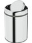 Basic Çöp Kovası - Sallanır Kapaklı 8 L, Parlak Krom Paslanmaz 1