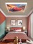 Şimşek Mcqueen Avize, 60X60 Çocuk Odası Avize, 60WATT, Estetik Kare, Yapay Zeka Tasarım Avize, Pist 3