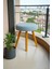 Orına Yuvarlak Peluş Modern Teddy Puf Bench – Retro Ahşap Ayaklı Tabure 1