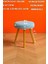 Orına Yuvarlak Peluş Modern Teddy Puf Bench – Retro Ahşap Ayaklı Tabure 2