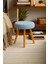 Orına Yuvarlak Peluş Modern Teddy Puf Bench – Retro Ahşap Ayaklı Tabure 4