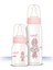 Pembe Cam Biberon Seti 250ML+125ML ve Ortodontik Emzikli Kelebek Tasarımlı 4'lü 2