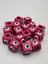 10 Adet Fujya Pembe Plastik Nazar Boncuğu 16X16MM 2