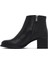 Kadın Siyah Fermuarlı Kalın Topuklu Bot 25WFE250318 4