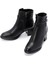 Kadın Siyah Fermuarlı Kalın Topuklu Bot 25WFE250418 3