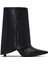Kadın Siyah Ince Topuklu Deri Bot 25AFD160218 1