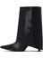 Kadın Siyah Ince Topuklu Deri Bot 25AFD160218 4