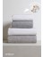 4'lü Gri-Beyaz Havlu Set %100 Pamuk - 2 Adet El Havlusu 50X90 ve 2 Adet Banyo Havlusu 70X140 1
