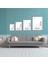 Metal Çerçeveli Gerçek Camlı Tablo, Krem Rengi Bitki Temalı Tablo, Minimalist Soyut Çiçek Tablo 7