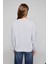 BASIL Kadını Oversize %100 Organik Pamuk Örme Uzun Kol Grimelanj T-Shirt 6