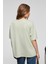 LAGERTHA Kadın %100 organik Pamuklu Kalın Dokulu Oversize Fit Yuvarlak Yakalı Mint Yeşil T-Shirt 6