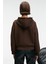 SELENE Kadın Kapüşonlu Kangru Cepli Regular Fit Kahverengi Sweatshirt 6