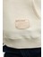 CLARIE Kadın Organik Pamuklu Oversize Kanguru Cepli Kapüşonlu Ekru Sweatshirt 3