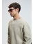 HAL Erkek Yuvarlak Yaka Önünde Ve Kollarında Süs Dikiş Detaylı Baskılı Regular Fit Taş Rengi Sweatsh 4