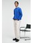 IRVING Erkek Yuvarlak Yaka Göğsü Ve Önü Regular Fit Mavi Sweatshirt 2
