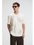 BAGGY Erkek %100 Pamuk Oversize Fit Baskılı Kısa Kollu Yuvarlak Yakalı Vanilya T-Shirt 1