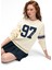 MIRELLAN Kadın Baskılı Yuvarlak Yaka Regular Fit Ekru Sweatshirt 6