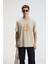 SWEET Erkek %100 Pamuk Oversize Fit Baskılı Kısa Kollu Yuvarlak Yakalı Taş Rengi T-Shirt 3