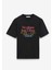 FRESH Erkek %100 Pamuk Oversize Fit Baskılı Kısa Kollu Yuvarlak Yakalı Siyah T-Shirt 1