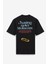 FRESH Erkek %100 Pamuk Oversize Fit Baskılı Kısa Kollu Yuvarlak Yakalı Siyah T-Shirt 3