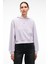 ISADORA Kadın Kapüşonlu Nakış Detaylı Regular Fit Crop Lila Sweatshirt 1