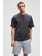 CHIC Erkek Relaxed Fit Dokulu Pamuk Kumaş Antrasit T-Shirt 1