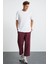 WENDER Erkek %100 Organik Pamuklu 3 İplik Şardonsuz Lastikli Bel Bordo Eşofman Altı 2