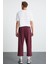 WENDER Erkek %100 Organik Pamuklu 3 İplik Şardonsuz Lastikli Bel Bordo Eşofman Altı 5