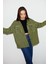 Lıme Dokuma Oversize Yeşil Gömlek 3