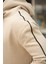 Bej Kapüşonlu Kanguru Cep Erkek Sweatshirt E7163 4