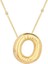 925 Ayar Gümüş Gold Balon O Harfi Kadın Kolye (BC-9640A9) 1