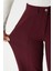 Likra Serisi Lift Süs Dikişli Esnek Bordo Palazzo Pantolon 3