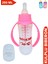 Pembe 250 ml Silikon Uçlu Kulplu Biberon, Şeffaf Uçlu, Güvenli ve Pratik Kullanım 1