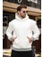 Ekru Kapüşonlu Kanguru Cep Erkek Sweatshirt E7163 1