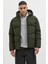Erkek Jjglobal Kapüşonlu Şişme Mont 12283517 Koyu Yeşil 1