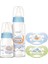 Mavi Cam Biberon Seti 250ML+125ML ve Ortodontik Emzikli Kelebekli (4'lü) 1