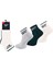 R0362ANKLEVECTOR3'LU Beyaz Unisex Çorap 1